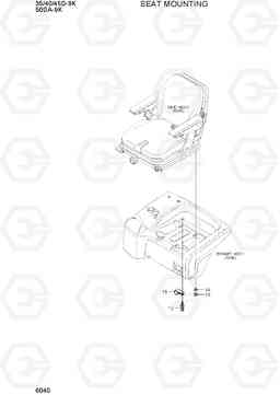 6040 SEAT MOUNTING 35/40/45D-9K,50DA-9K, Hyundai