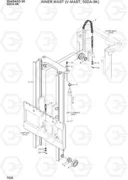 7025 INNER MAST (V-MAST, 50DA-9K) 35/40/45D-9K,50DA-9K, Hyundai