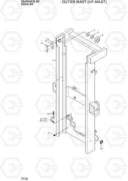 7110 OUTER MAST (VF-MAST) 35/40/45D-9K,50DA-9K, Hyundai