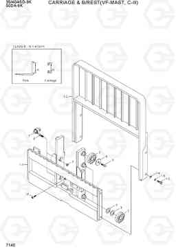 7140 CARRIAGE & B/REST (VF-MAST, C-III) 35/40/45D-9K,50DA-9K, Hyundai