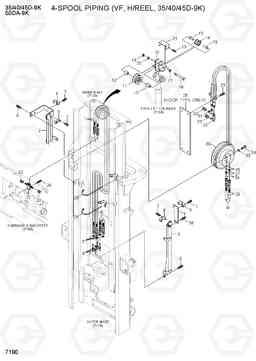 7190 4-SPOOL PIPING (VF, H/REEL,35/40/45D-9K) 35/40/45D-9K,50DA-9K, Hyundai