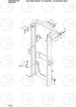 7210 OUTER MAST (TF-MAST, 35/40/45D-9K) 35/40/45D-9K,50DA-9K, Hyundai