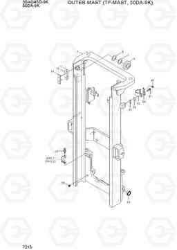 7215 OUTER MAST (TF-MAST, 50DA-9K) 35/40/45D-9K,50DA-9K, Hyundai