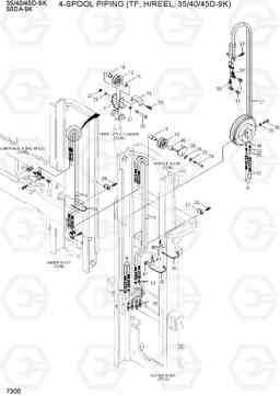 7300 4-SPOOL PIPING (TF, H/ REEL,35~45D-9K) 35/40/45D-9K,50DA-9K, Hyundai