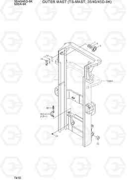 7410 OUTER MAST (TS-MAST,35/40/45D-9K) 35/40/45D-9K,50DA-9K, Hyundai