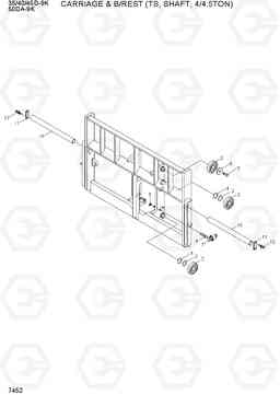 7452 CARRIAGE & B/REST(TS, SHAFT, 4/4.5TON) 35/40/45D-9K,50DA-9K, Hyundai