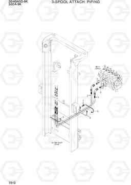 7610 3-SPOOL ATTACH PIPING 35/40/45D-9K,50DA-9K, Hyundai