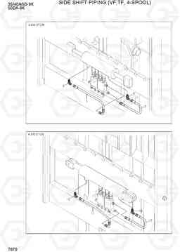 7670 SIDE SHIFT PIPING (VF,TF-MAST, 4-SPOOL) 35/40/45D-9K,50DA-9K, Hyundai