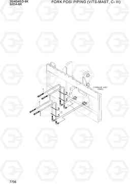 7735 FORK POSI PIPING(V/TS-MAST,C-III) 35/40/45D-9K,50DA-9K, Hyundai