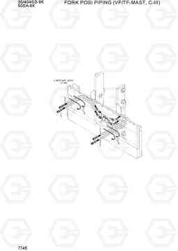 7745 FORK POSI PIPING(VF/TF-MAST,C-III) 35/40/45D-9K,50DA-9K, Hyundai