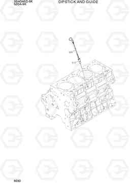 9030 DIPSTICK AND GUIDE 35/40/45D-9K,50DA-9K, Hyundai