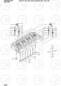 9050 INLET VALVE AND EXHAUST VALVE 35/40/45D-9K,50DA-9K, Hyundai