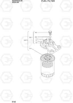 9140 FUEL FILTER 35/40/45D-9K,50DA-9K, Hyundai