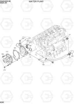 9260 WATER PUMP 35/40/45D-9K,50DA-9K, Hyundai