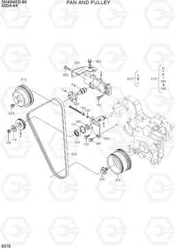 9270 FAN AND PULLEY 35/40/45D-9K,50DA-9K, Hyundai