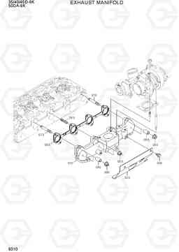 9310 EXHAUST MANIFOLD 35/40/45D-9K,50DA-9K, Hyundai