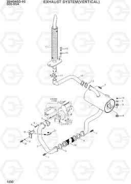 1030 EXHAUST SYSTEM(VERTICAL) 35/40/45D-9S,50D-9SA, Hyundai