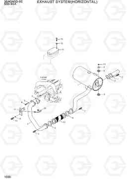 1035 EXHAUST SYSTEM(HORIZONTAL) 35/40/45D-9S,50D-9SA, Hyundai