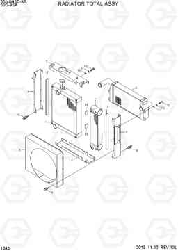1045 RADIATOR TOTAL ASSY 35/40/45D-9S,50D-9SA, Hyundai