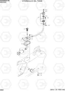 3050 HYDRAULIC OIL TANK 35/40/45D-9S,50D-9SA, Hyundai