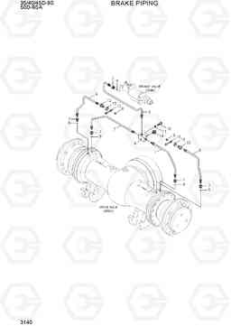 3140 BRAKE PIPING 35/40/45D-9S,50D-9SA, Hyundai