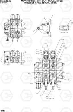 3310 MCV(2-SPOOL, WITHOUT, TRAVEL OPSS) 35/40/45D-9S,50D-9SA, Hyundai