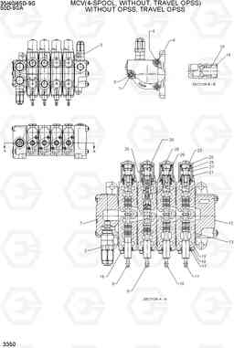 3350 MCV(4-SPOOL, WITHOUT, TRAVEL OPSS) 35/40/45D-9S,50D-9SA, Hyundai