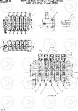 3370 MCV(5-SPOOL, WITHOUT, TRAVEL OPSS) 35/40/45D-9S,50D-9SA, Hyundai