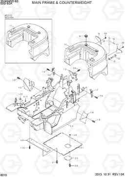 6010 FRAME & COUNTERWEIGHT 35/40/45D-9S,50D-9SA, Hyundai