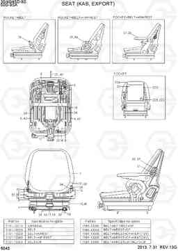 6045 SEAT (KAB, EXPORT) 35/40/45D-9S,50D-9SA, Hyundai