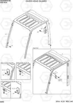 6050 OVERHEAD GUARD 35/40/45D-9S,50D-9SA, Hyundai