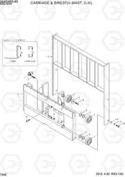 7040 CARRIAGE & B/REST(V-MAST, C-III) 35/40/45D-9S,50D-9SA, Hyundai