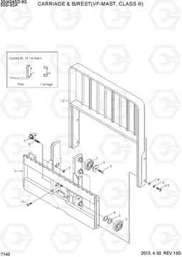 7140 CARRIAGE & B/REST (VF-MAST, C-III) 35/40/45D-9S,50D-9SA, Hyundai