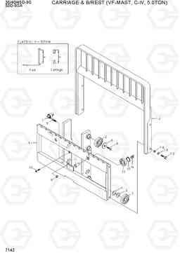 7142 CARR & B/REST (VF-MAST, C-IV, 5.0TON) 35/40/45D-9S,50D-9SA, Hyundai