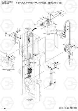 7190 4-SPOOL PIPING (VF, H/REEL, 35~45D-9S) 35/40/45D-9S,50D-9SA, Hyundai