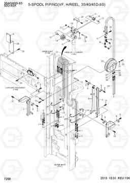 7200 5-SPOOL PIPING (VF, H/REEL,35/40/45D-9S) 35/40/45D-9S,50D-9SA, Hyundai