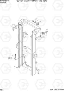 7215 OUTER MAST (TF-MAST, 50D-9SA) 35/40/45D-9S,50D-9SA, Hyundai