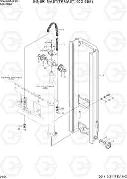 7235 INNER MAST (TF-MAST,50D-9SA) 35/40/45D-9S,50D-9SA, Hyundai