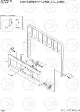 7251 CARRIAGE & B/REST (TF, C-IV, 4.5TON) 35/40/45D-9S,50D-9SA, Hyundai