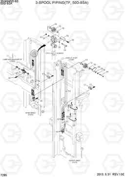 7285 3-SPOOL PIPING (TF, 50D-9SA) 35/40/45D-9S,50D-9SA, Hyundai