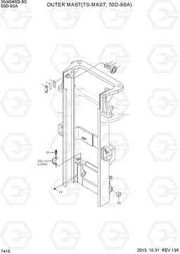 7415 OUTER MAST (TS-MAST,50D-9SA) 35/40/45D-9S,50D-9SA, Hyundai