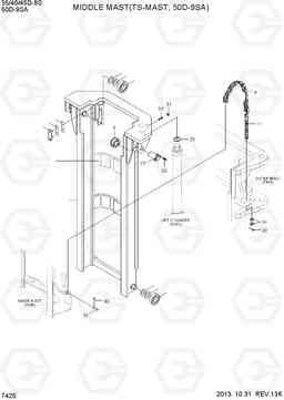 7425 MIDDLE MAST (TS-MAST,50D-9SA) 35/40/45D-9S,50D-9SA, Hyundai