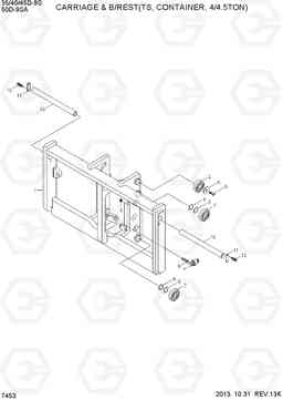 7453 CARRIAGE & B/REST(TS,CONTAINER,4/4.5TON) 35/40/45D-9S,50D-9SA, Hyundai