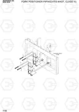 7735 FORK POSI PIPING(V/TS-MAST,CLASSIII) 35/40/45D-9S,50D-9SA, Hyundai