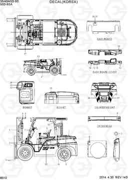 8010 DECAL (KOREA) 35/40/45D-9S,50D-9SA, Hyundai