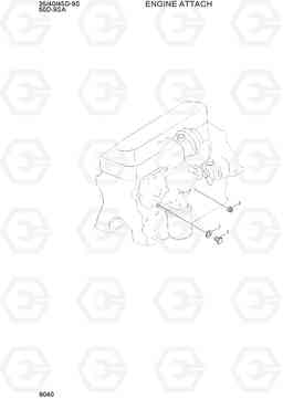 9040 ENGINE ATTACH 35/40/45D-9S,50D-9SA, Hyundai