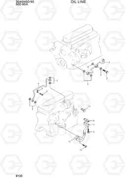 9130 OIL LINE 35/40/45D-9S,50D-9SA, Hyundai