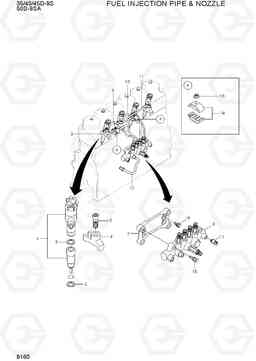 9160 FUEL INJECTION PIPE & NOZZLE 35/40/45D-9S,50D-9SA, Hyundai