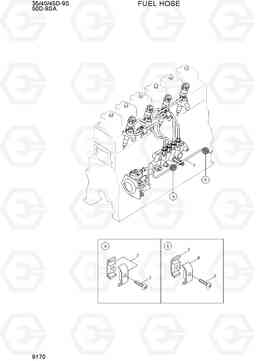 9170 FUEL HOSE 35/40/45D-9S,50D-9SA, Hyundai