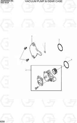 9250 VACUUM PUMP & GEAR CASE 35/40/45D-9S,50D-9SA, Hyundai